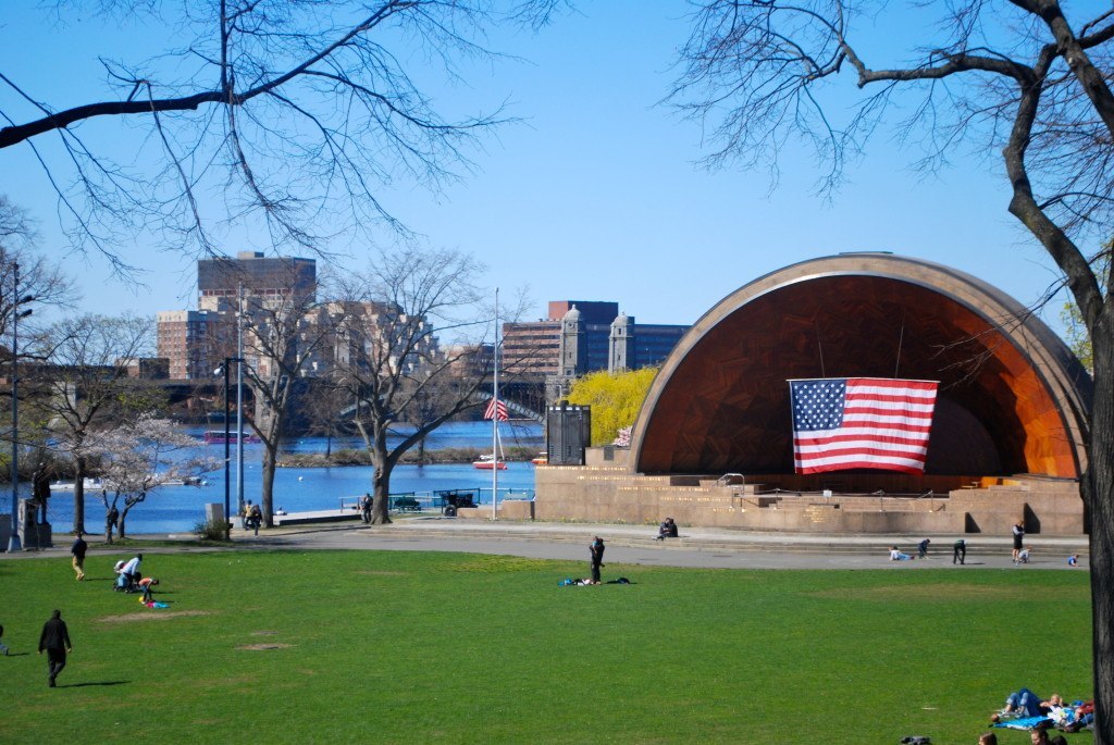 The Hatch Shell where the Boston Pops and others play