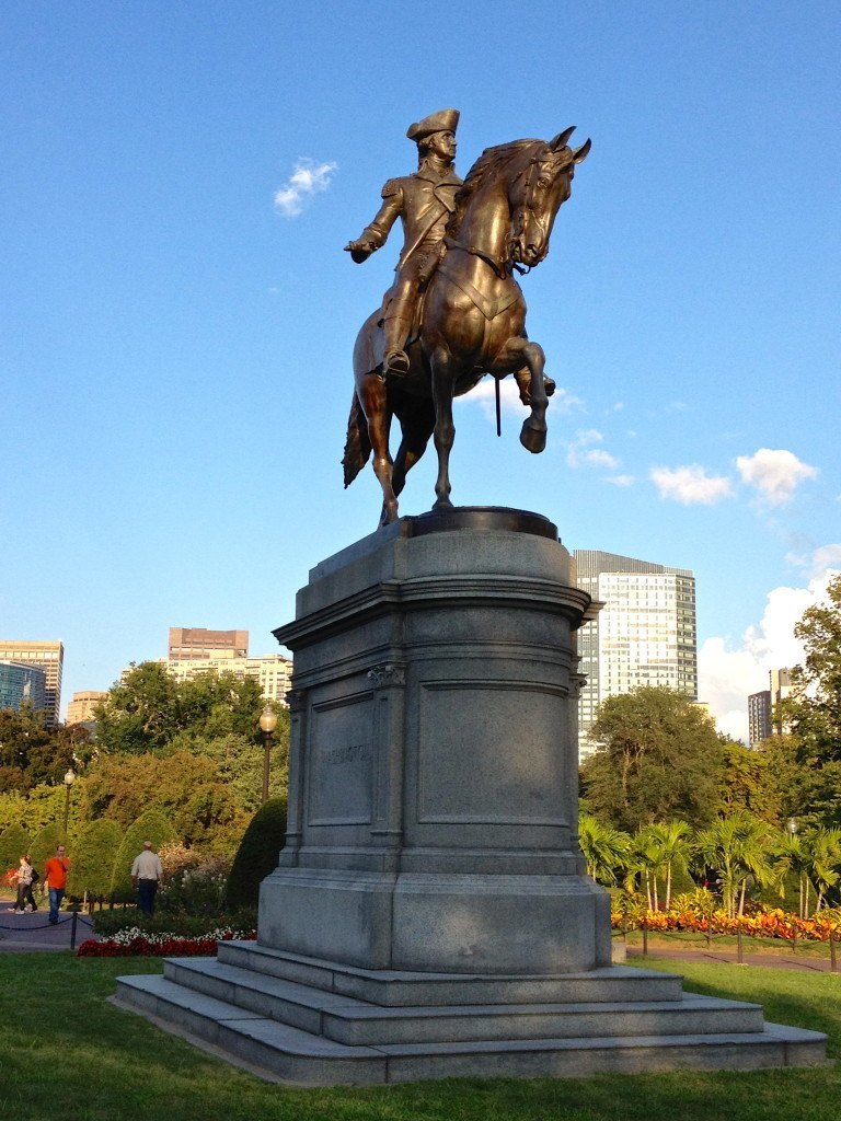 George Washington statue in the Public Garden of Boston