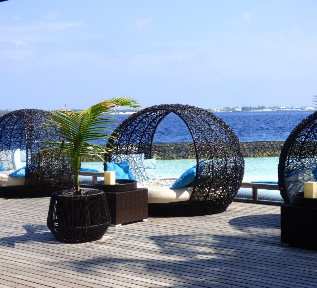 Lunch area at Kurumba, one of the all-inclusive resorts in the Maldives
