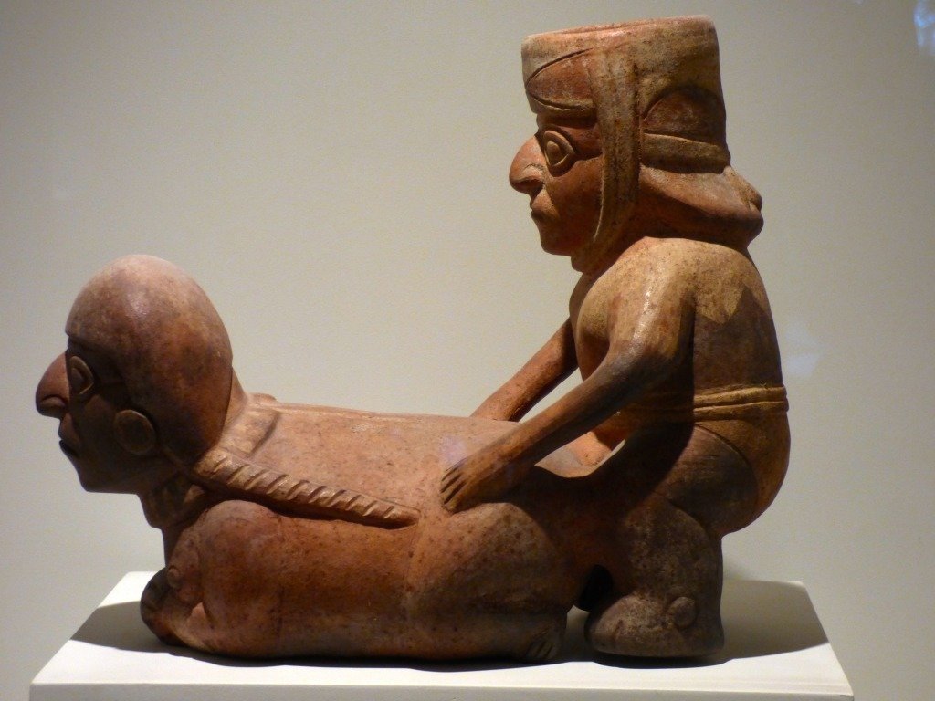 Figure from erotica gallery at Museo Larco in Lima, Peru