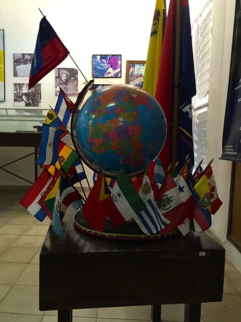 Globe in room at Literacy Museum in Cuba
