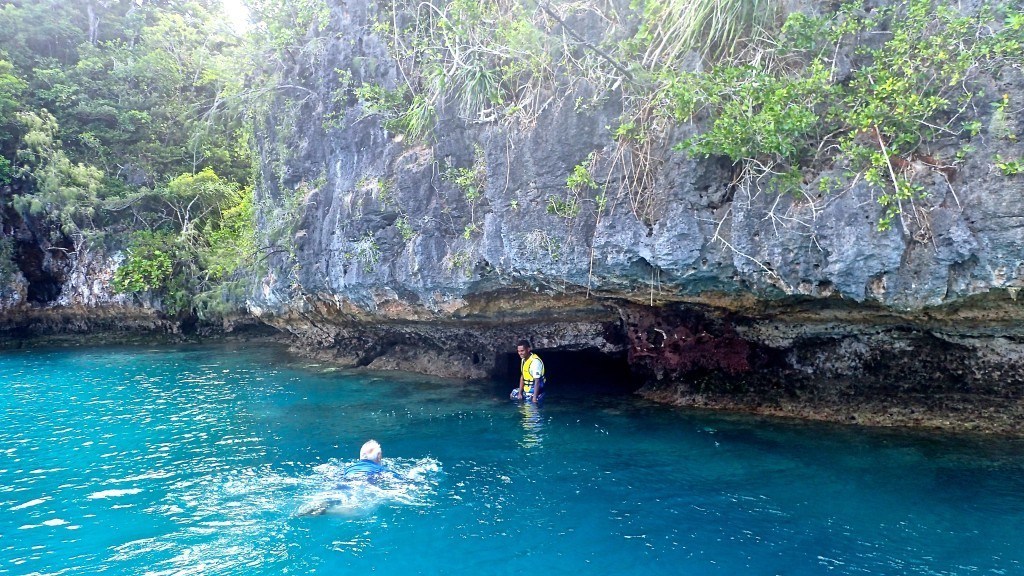 cave in Bay of Islands, Fiji.