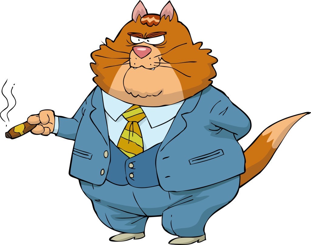 picture of smoking fat cat (purchase rights)