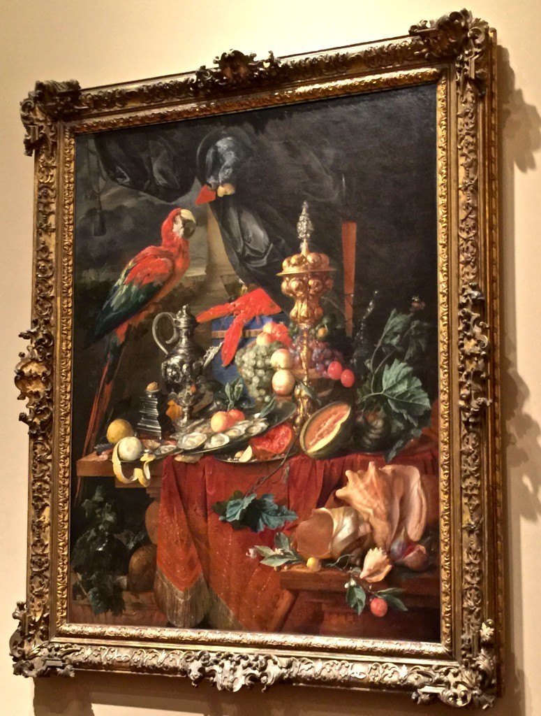 Still Like with Parrots by the Dutch painter Jan Davids de Heem and owned by the John and Mable Ringling art museum in Sarasota Florida