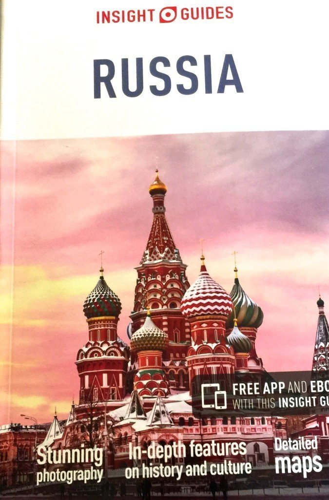 Crooked picture of Russian guidebook