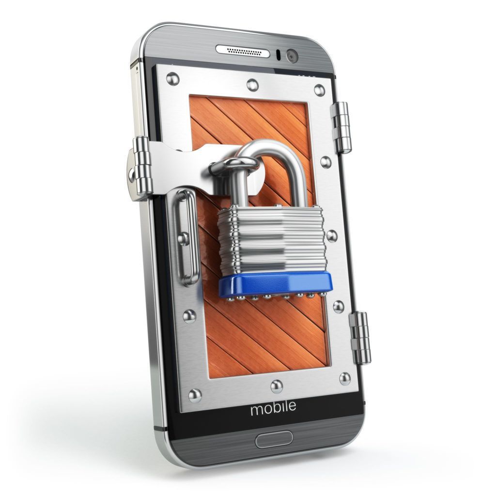 A locked mobile phone is one way to use wi-fi safely when traveling