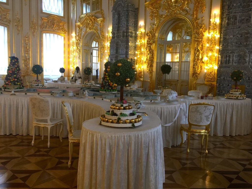 Dining Room of the Cavaliers in Attendance in the Summer Palace of Catherine the Great in Russia